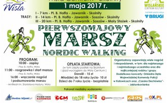 Plakat dotyczący Marszu Nordic Walking